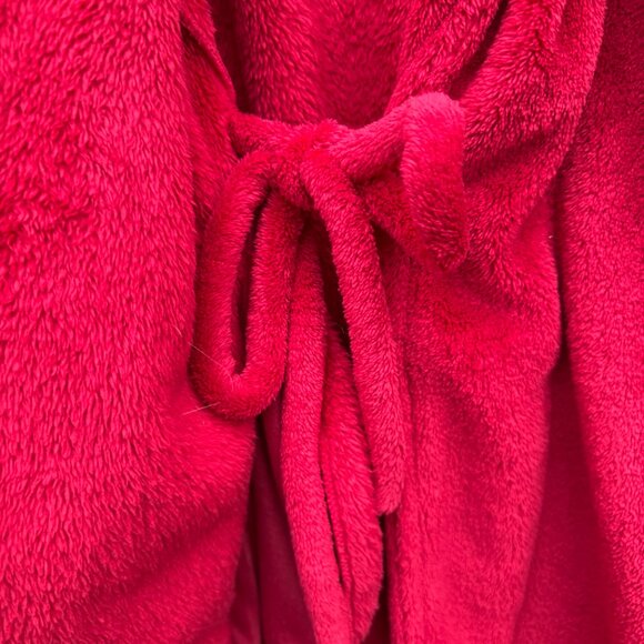 Blu Chic Lounge Robe Plush Red One Size Cozy Soft Pockets - Picture 5 of 9